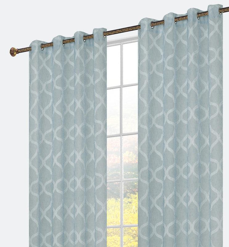 Cortina bordada com linhas cruzadas 140*260cm - BOD HOME