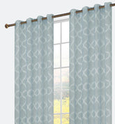 Cortina bordada com linhas cruzadas 140*260cm - BOD HOME