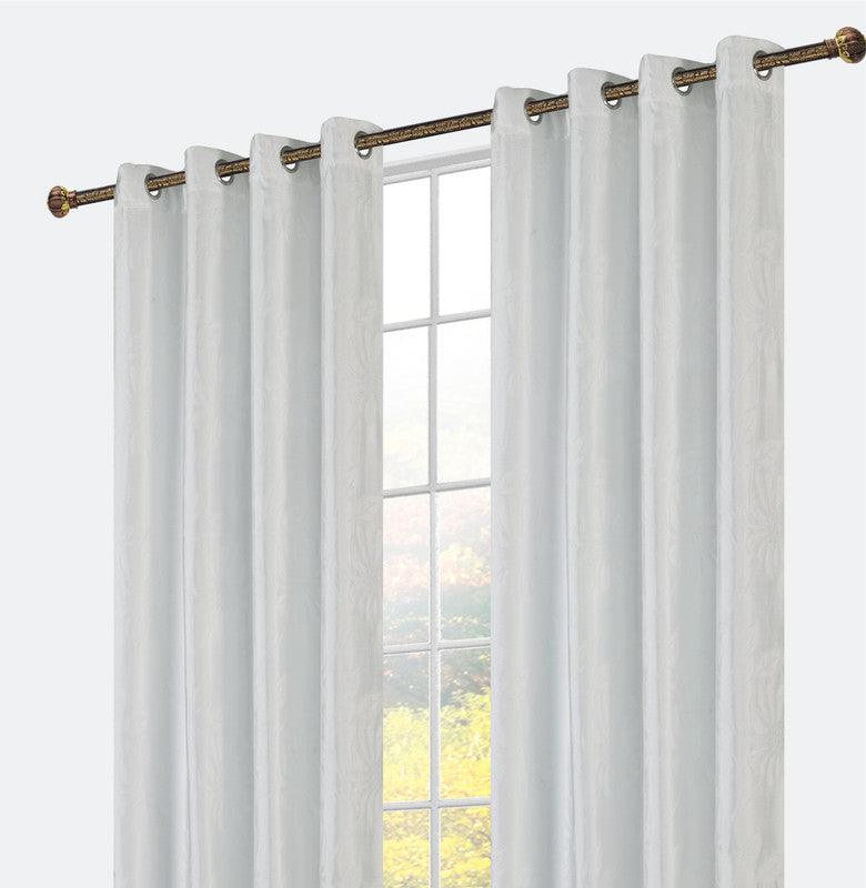 Cortina com Estampa Floral Branco 140*260cm - BOD HOME