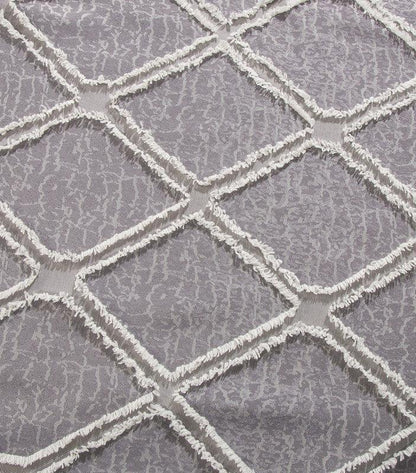 Cortina com Padrão de Losango Cinzo Escuro 140*260cm - BOD HOME