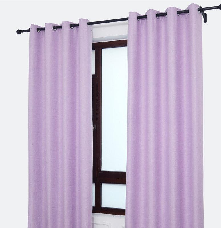 Cortina Confecionada com Tecido Fino e Sólido Roxo Claro 140*260cm - BOD HOME