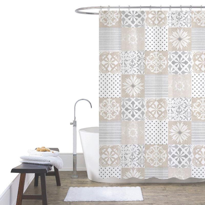 Cortina De Chuveiro Estampada Étnica 180*180cm - BOD HOME