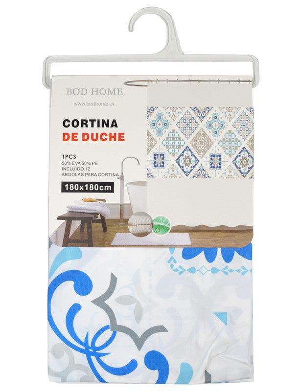 Cortina De Chuveiro Estampada Geométrica 180*180cm - BOD HOME