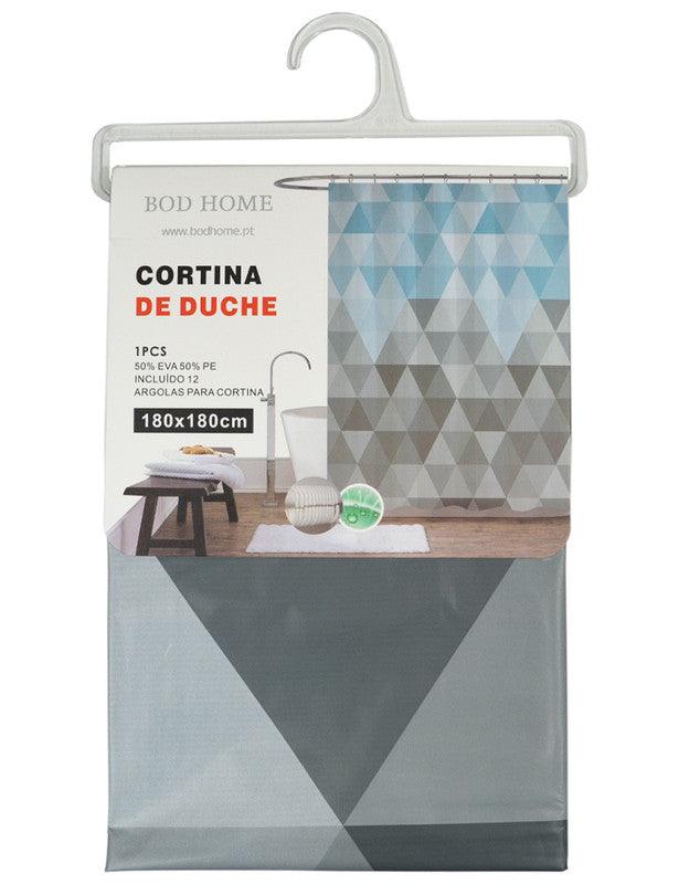 Cortina De Chuveiro Estampada Geométrica Minimalista 180*180cm - BOD HOME