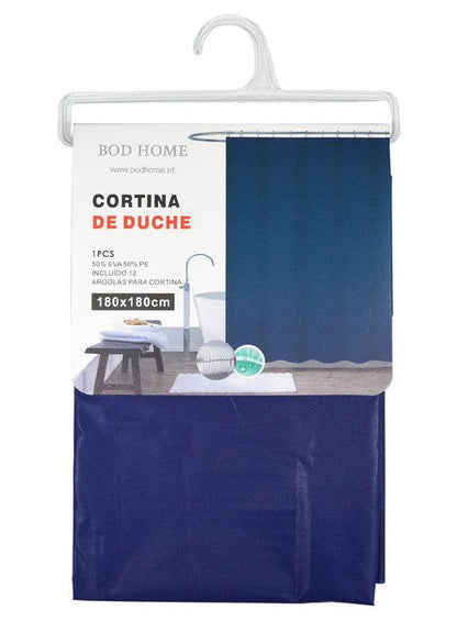 Cortina De Chuveiro Liso Azul Turquesa 180*180cm - BOD HOME