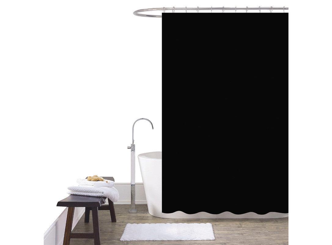 Cortina De Chuveiro Liso Preto 180*180cm - BOD HOME