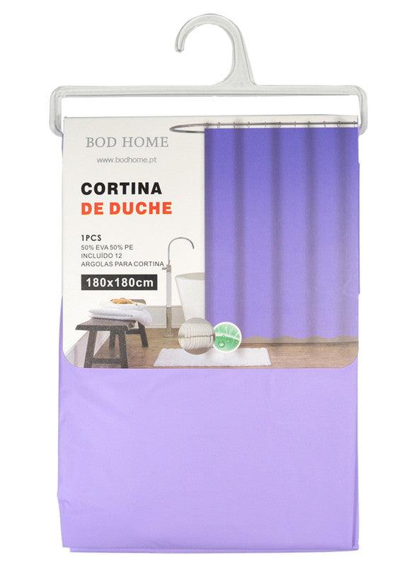 Cortina De Chuveiro Liso Roxo Claro 180*180cm - BOD HOME