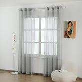 Cortina de linho com fios de prata entrelaçados 140*260cm - BOD HOME