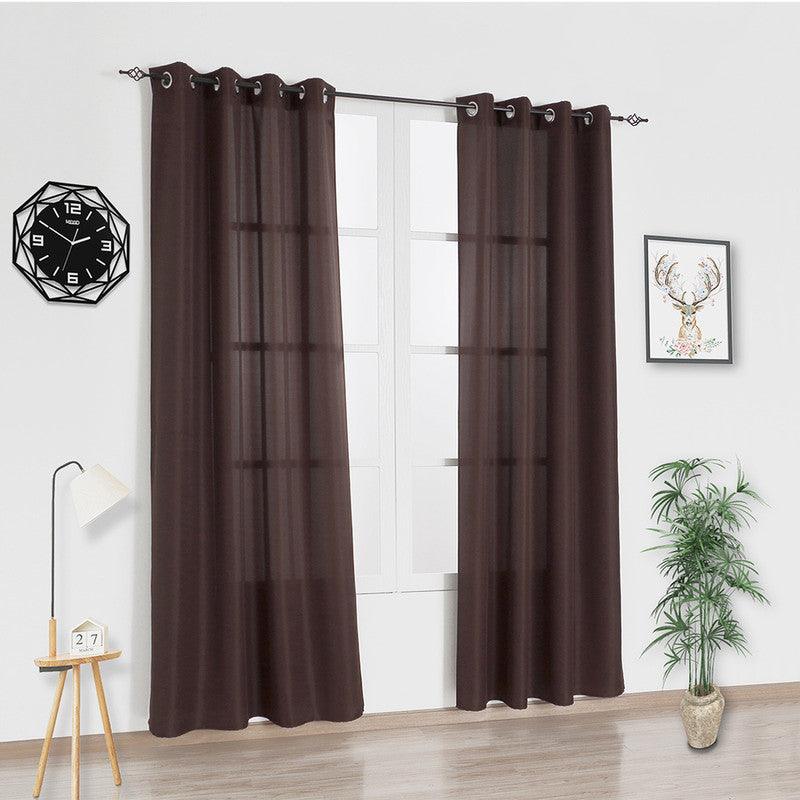 Cortina de Tecido Premium Castanho Escuro 140*260cm - BOD HOME