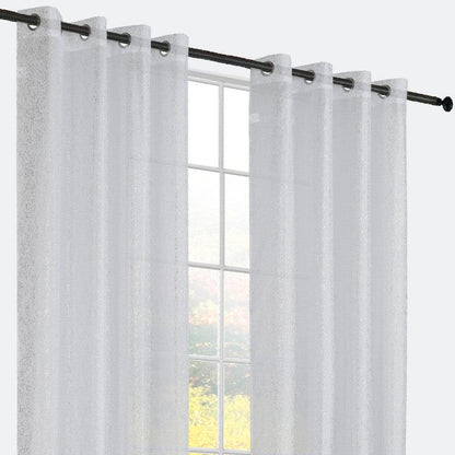 CORTINA DOLLY PONTO DE PRATA BRANCO 140*260cm - BOD HOME