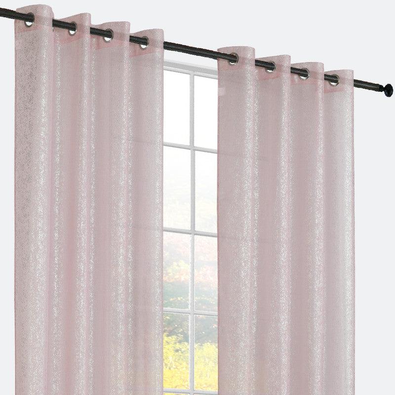 CORTINA DOLLY PONTO DE PRATA ROSA 140*260cm - BOD HOME