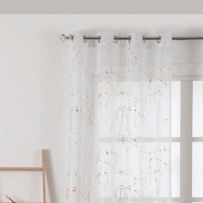 Cortina estampada com dourados de mármore 140*260cm - BOD HOME