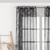 Cortina estampada com prateados de folhas 140*260cm - BOD HOME