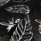 Cortina estampada com prateados de folhas 140*260cm - BOD HOME