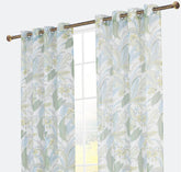 Cortina leve com estampa floral em linho 140*260cm - BOD HOME