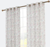 Cortina leve com estampa floral em linho 140*260cm - BOD HOME