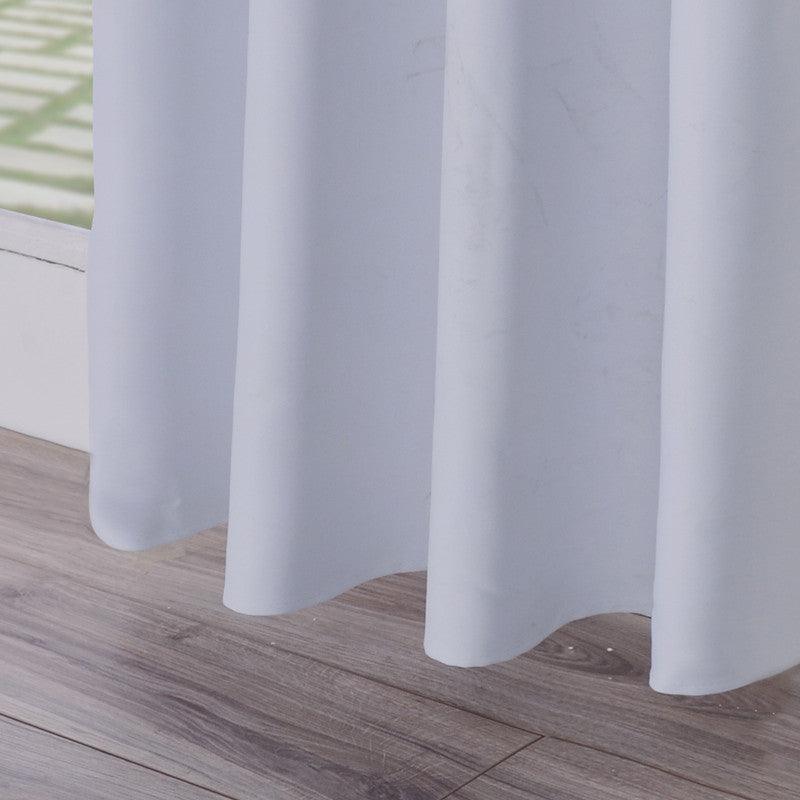 Cortina Opaca de Tecido de Alta Precisão com Efeito Térmico Branco Cinza 140*260cm - BOD HOME