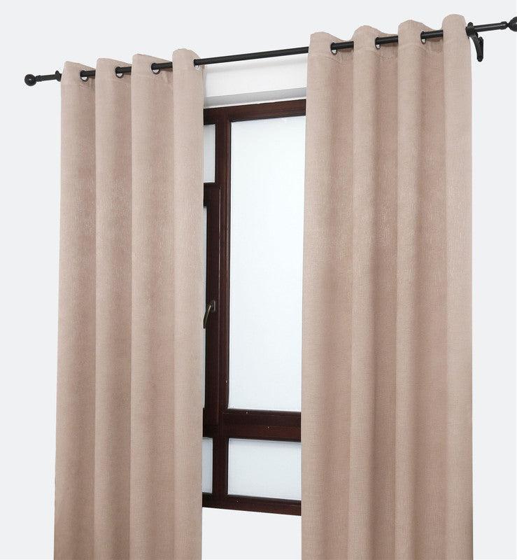 Cortina Opaca de Tecido de Alta Precisão com Estampa Irregular Castanho Claro 140*260cm - BOD HOME