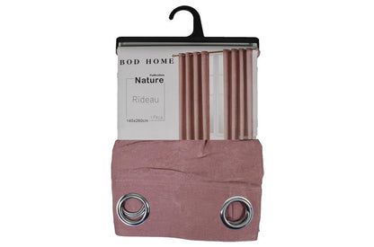 Cortina Opaca de Veludo Rosa 140*260cm - BOD HOME