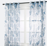 Cortina semi-duole com elegante estampa de folhas 140*260cm - BOD HOME