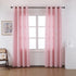 Cortina Tecido Encorpado com Estampa Tridimensional de Margaridas Selvagens Rosa 140*260cm - BOD HOME