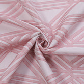 Cortina Tecido Encorpado com Padrão de Linhas Cruzadas Rosa 140*260cm - BOD HOME