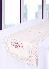 Individual de mesa bordado floral 40*180cm - BOD HOME