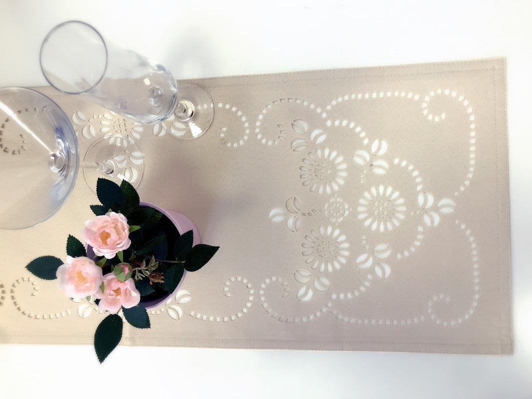 Individual de mesa vaziado floral 33*180cm - BOD HOME