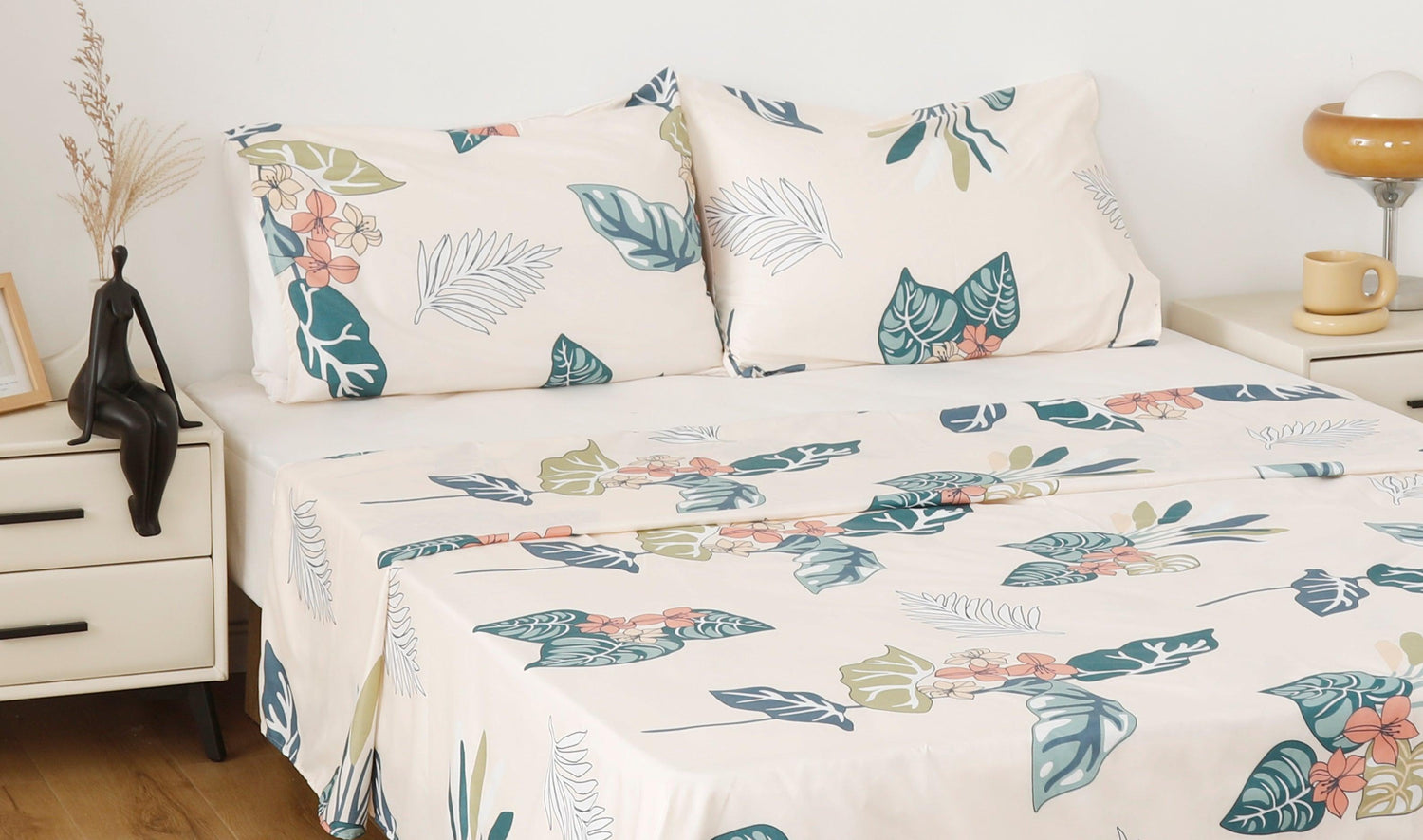 Jogo De Cama Estampado Florência Verde - BOD HOME