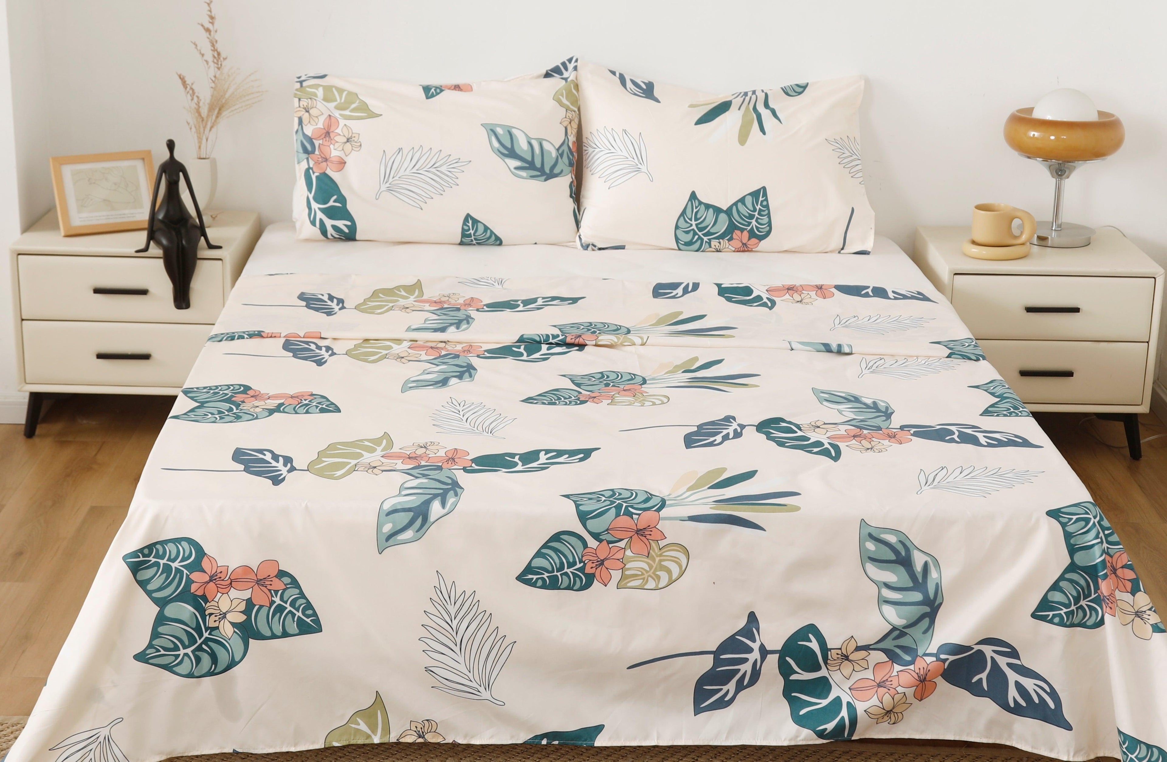 Jogo De Cama Estampado Florência Verde - BOD HOME