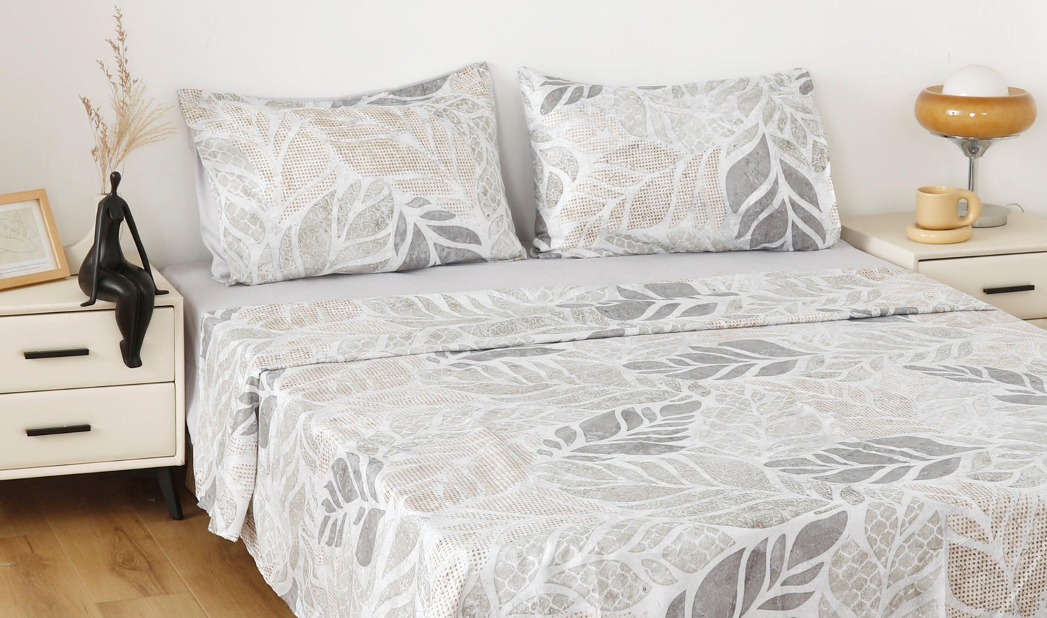 Jogo De Cama Estampado Folhas Grandes - BOD HOME