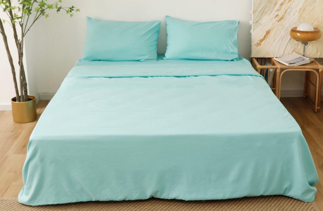 JOGO DE CAMA LISO AZUL TIFFANY - BOD HOME