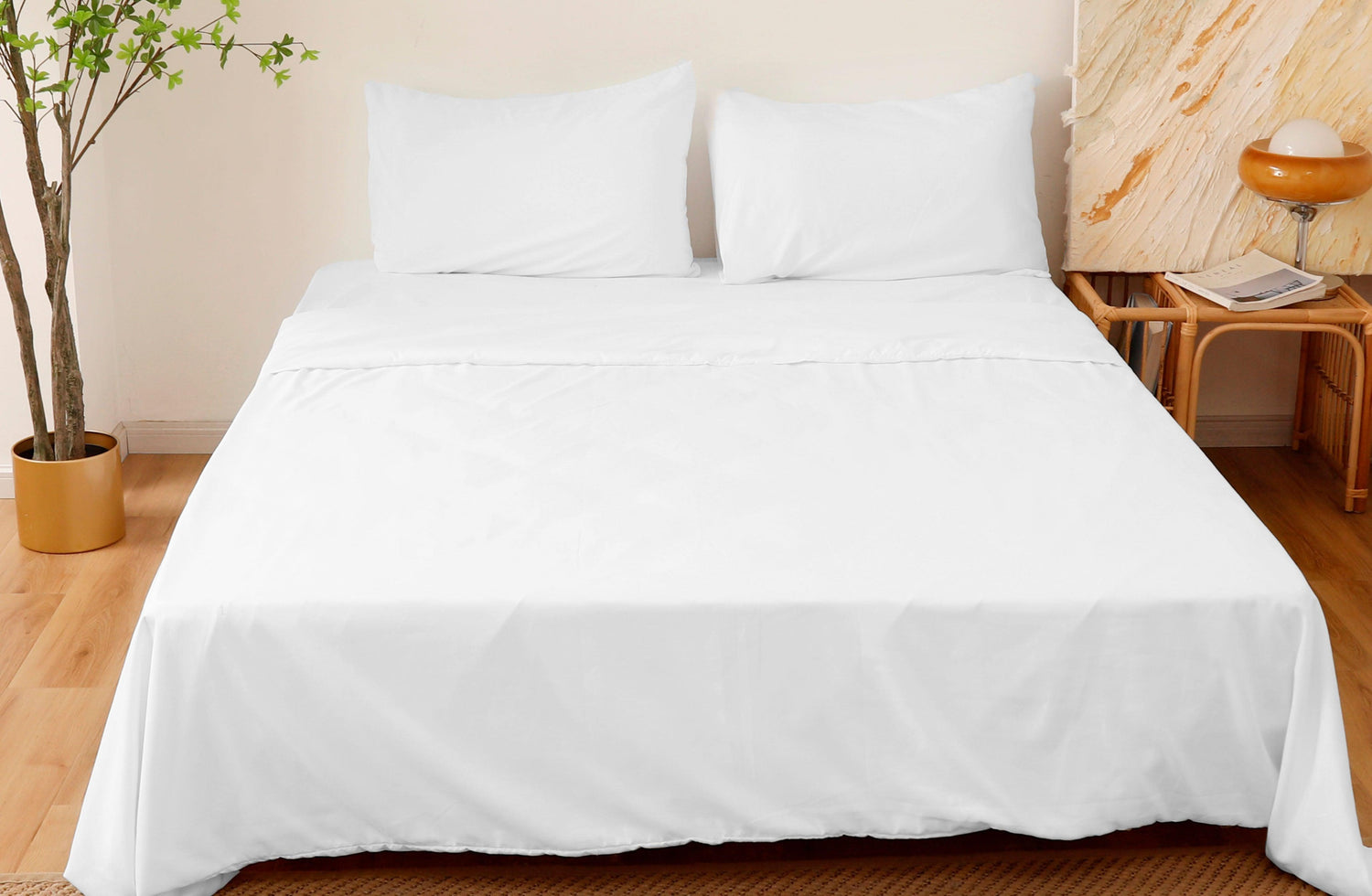 JOGO DE CAMA LISO BRANCO - BOD HOME