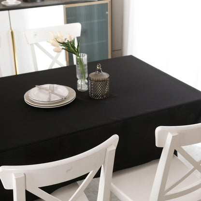 TOALHA DE MESA ANTI-NÓDOA QUADRADA PRETO - BOD HOME