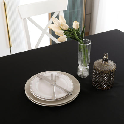 TOALHA DE MESA ANTI-NÓDOA QUADRADA PRETO - BOD HOME